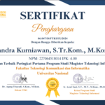 Candra Kurniawan, S.Tr.Kom., M.Kom Raih Penghargaan Lulusan Berprestasi dengan IPK Sempurna di Universitas Nasional